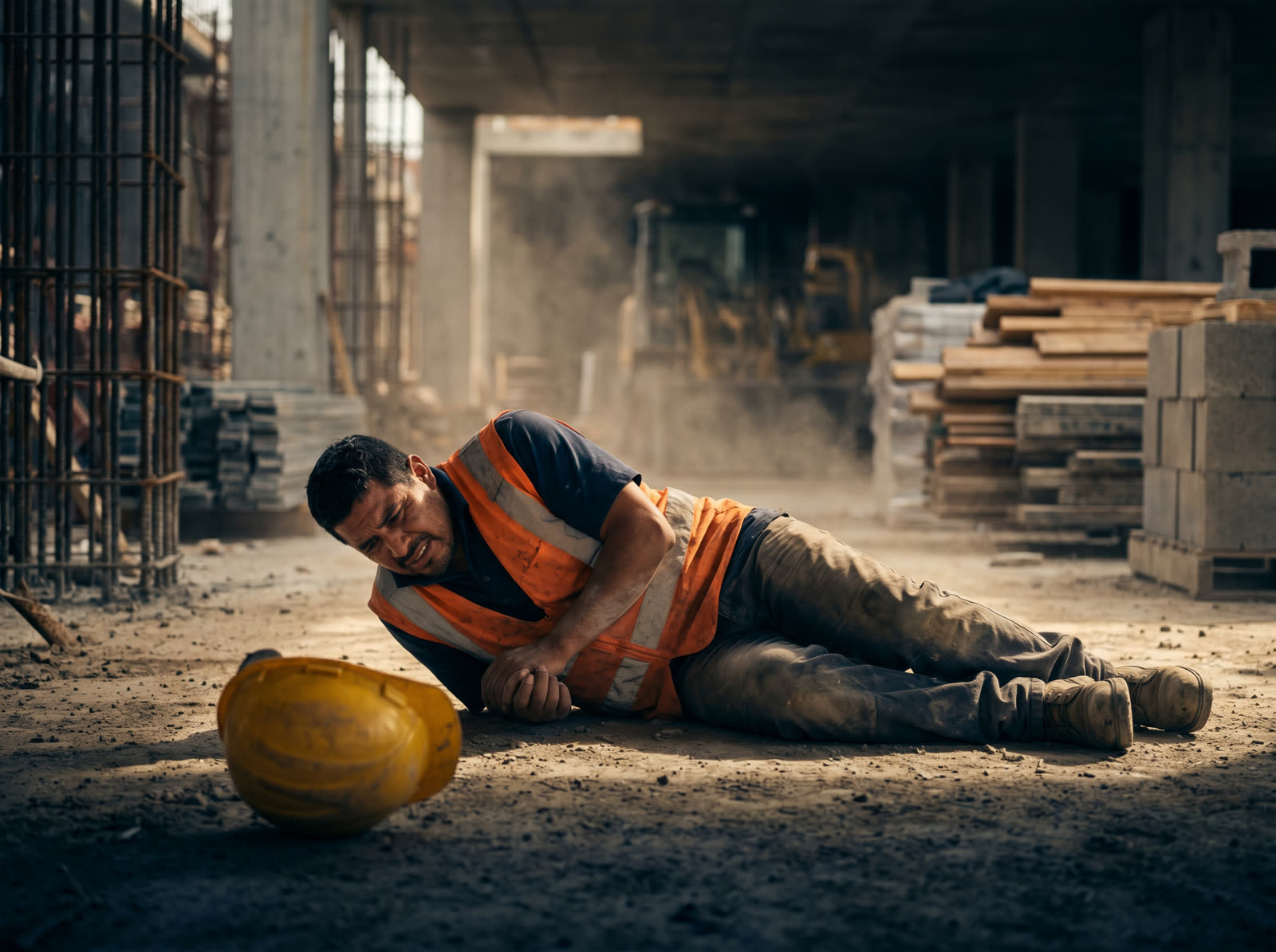 Trabajador hispano de construcción lesionado en una obra en Chicago